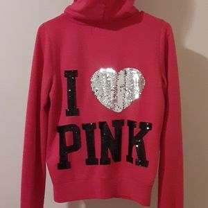 VS PINK BLING ZIP UP HOODIE